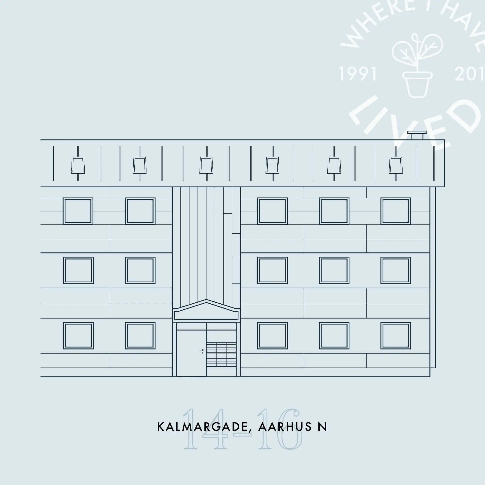 Vector image of a apartment building
